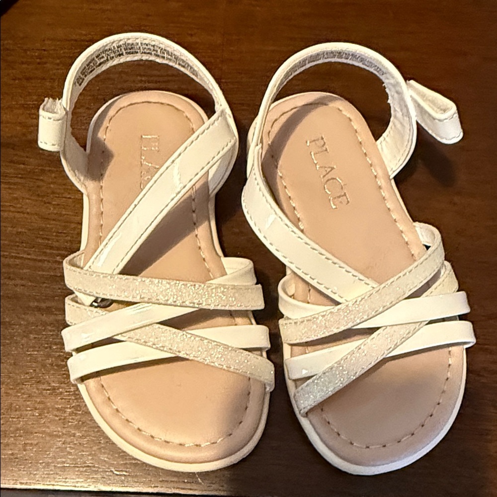 The Children's Place sparkles & white sleek Strappy Sandals